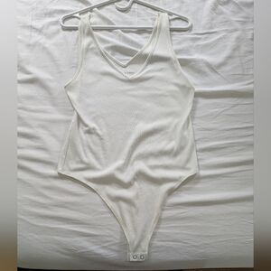 American Eagle Outfitters Cream Bodysuit